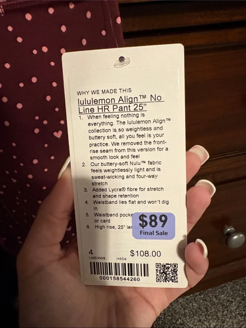 Lululemon Align No Line HR Pant 25”